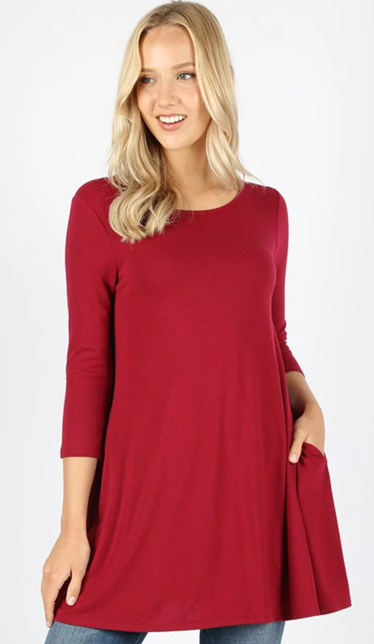 3/4 Sleeve Top (WITH POCKETS) - Image 2