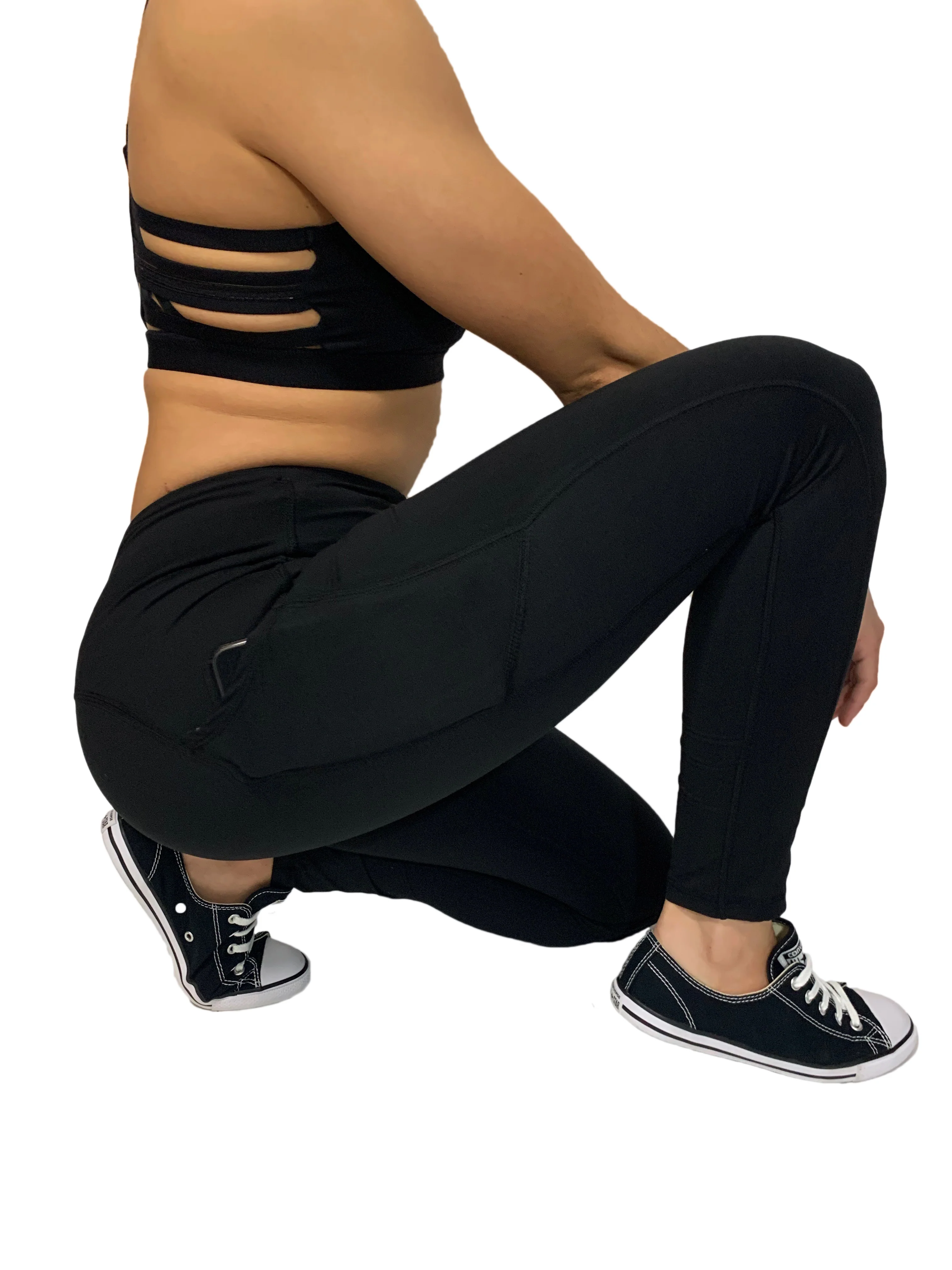 Solid Colour Active Leggings (w/ Pockets) - Image 10