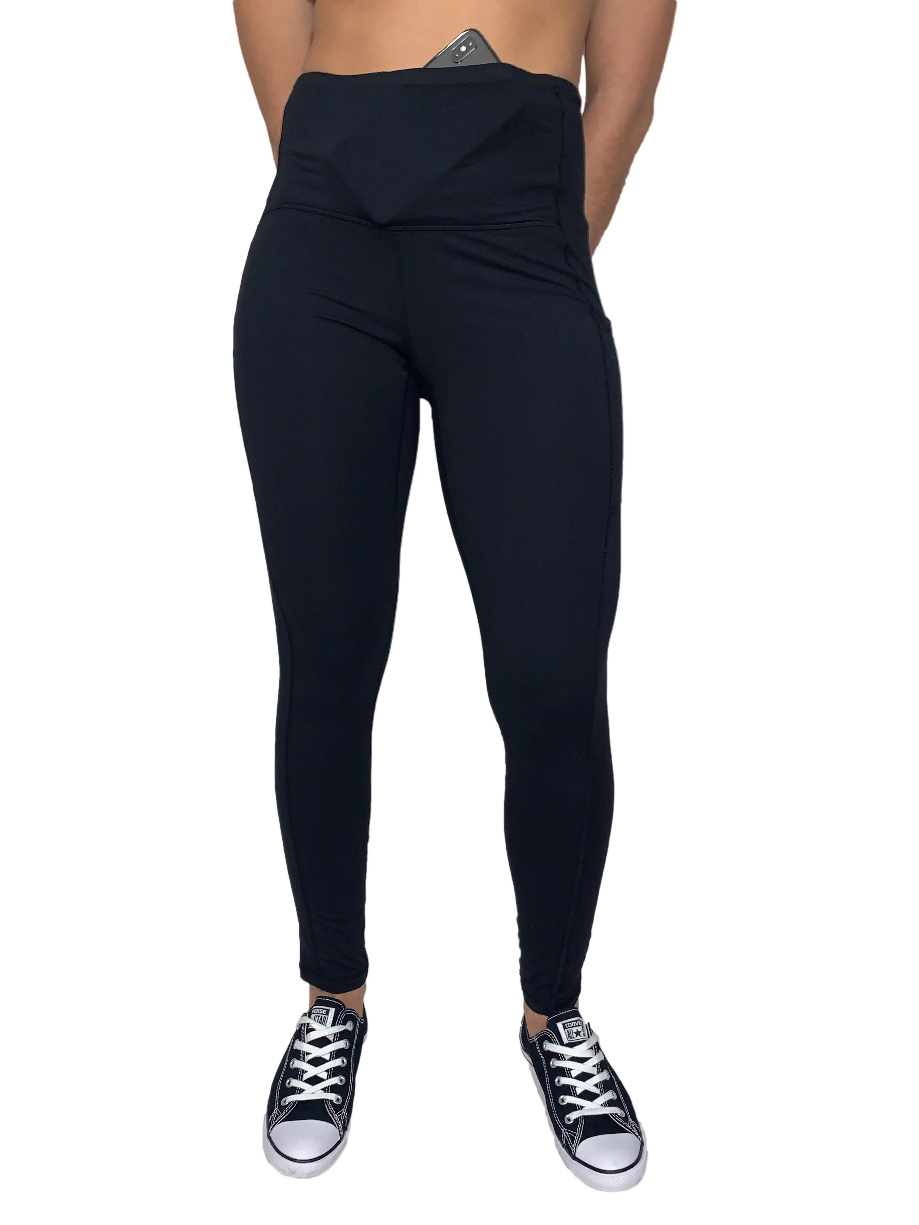 Solid Colour Active Leggings (w/ Pockets) - Image 11