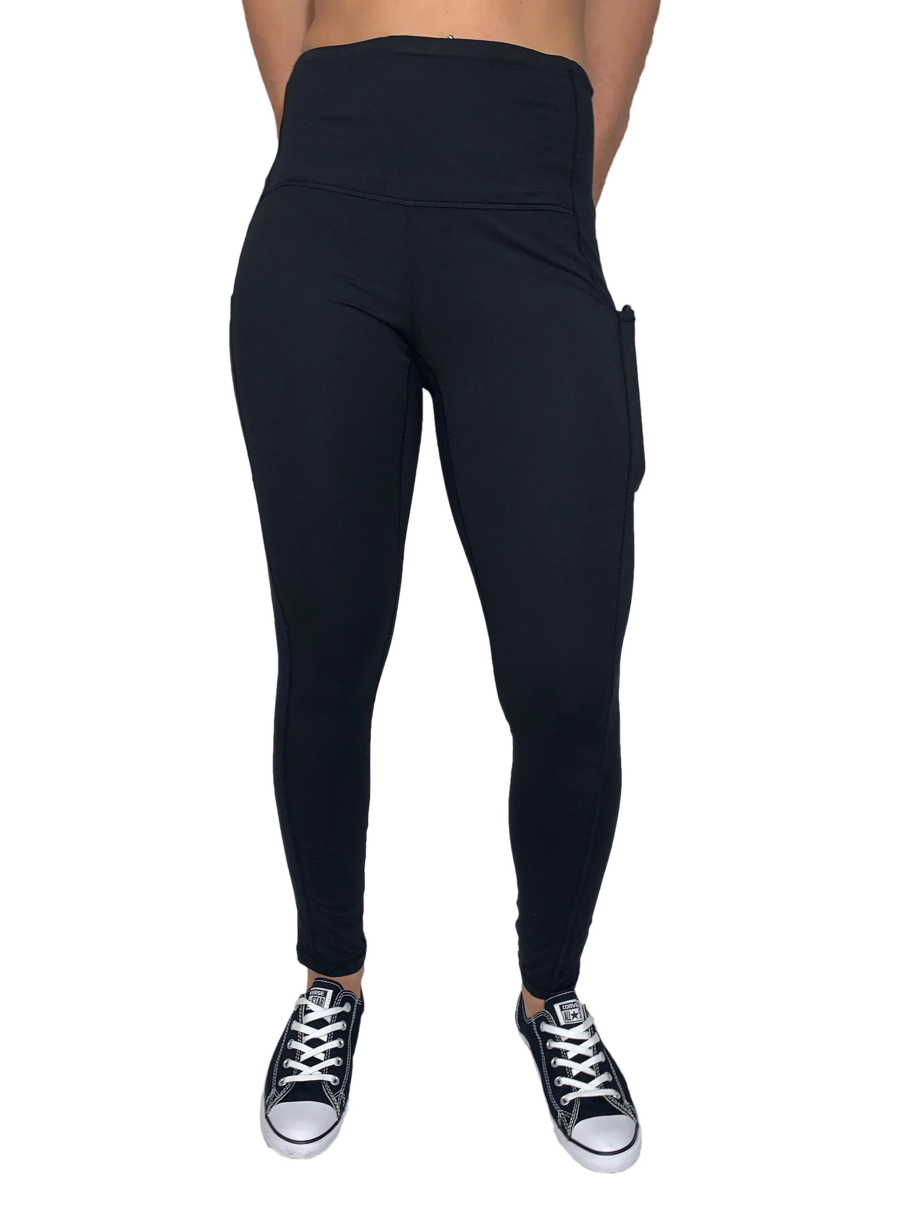 Solid Colour Active Leggings (w/ Pockets) - Image 12