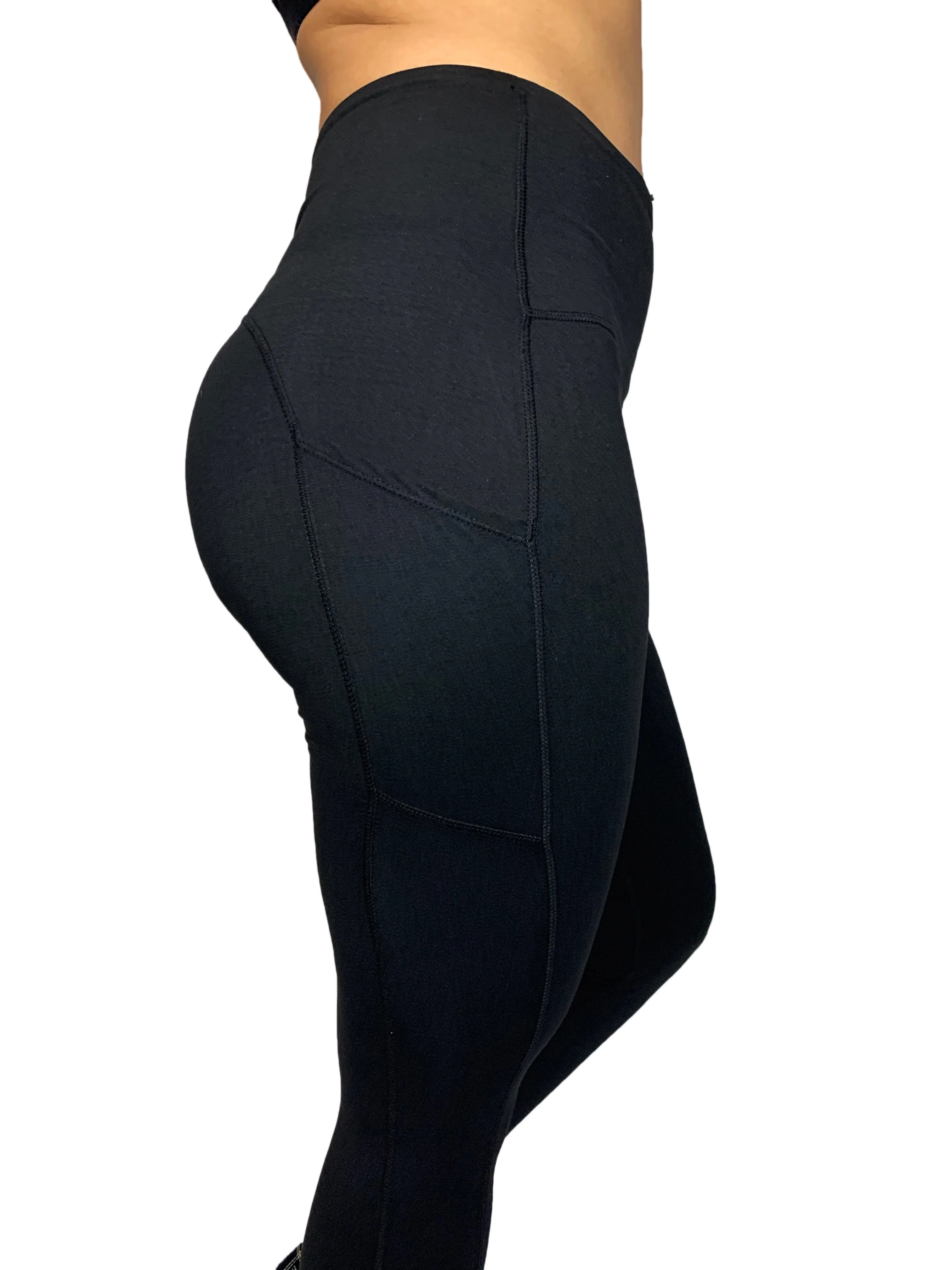 Solid Colour Active Leggings (w/ Pockets) - Image 7