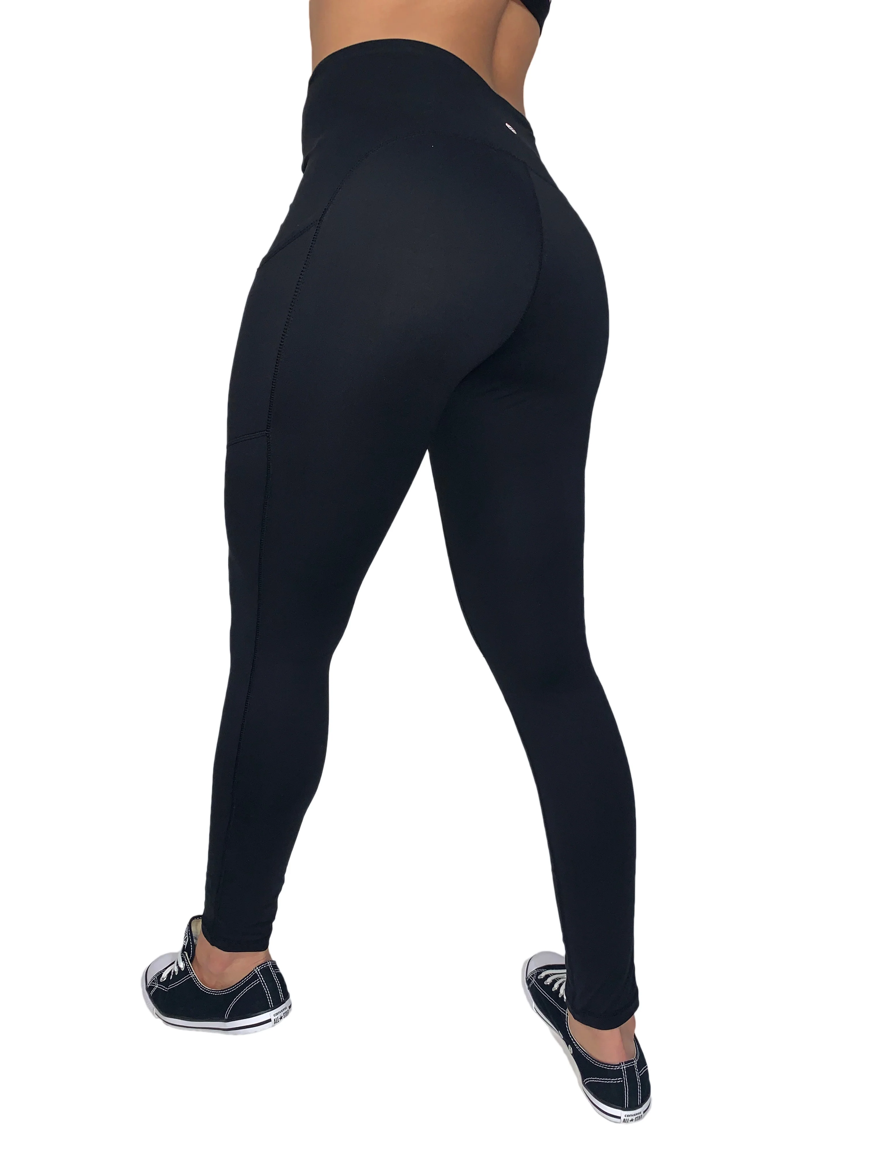 Solid Colour Active Leggings (w/ Pockets) - Image 8