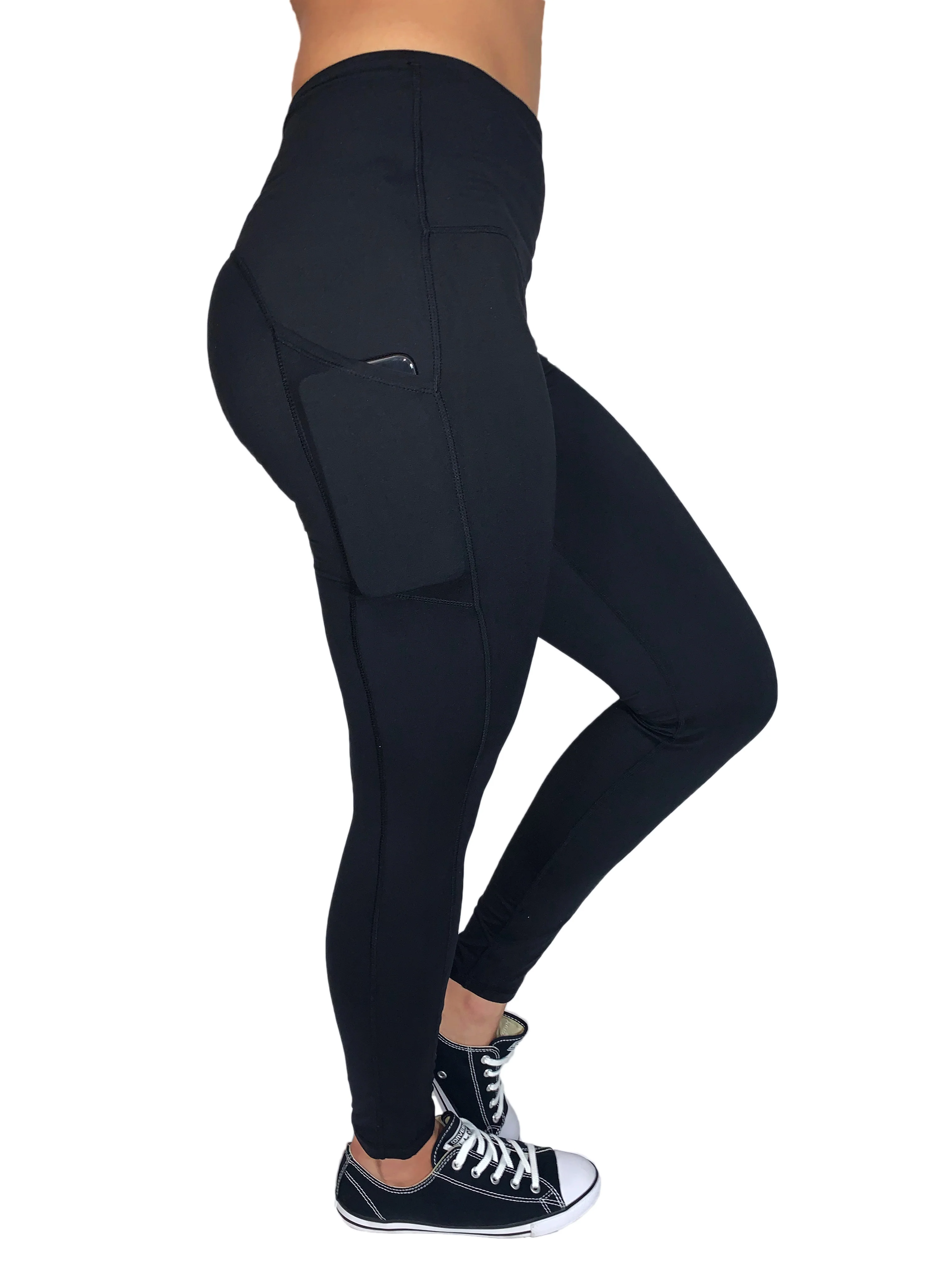 Solid Colour Active Leggings (w/ Pockets) - Image 9