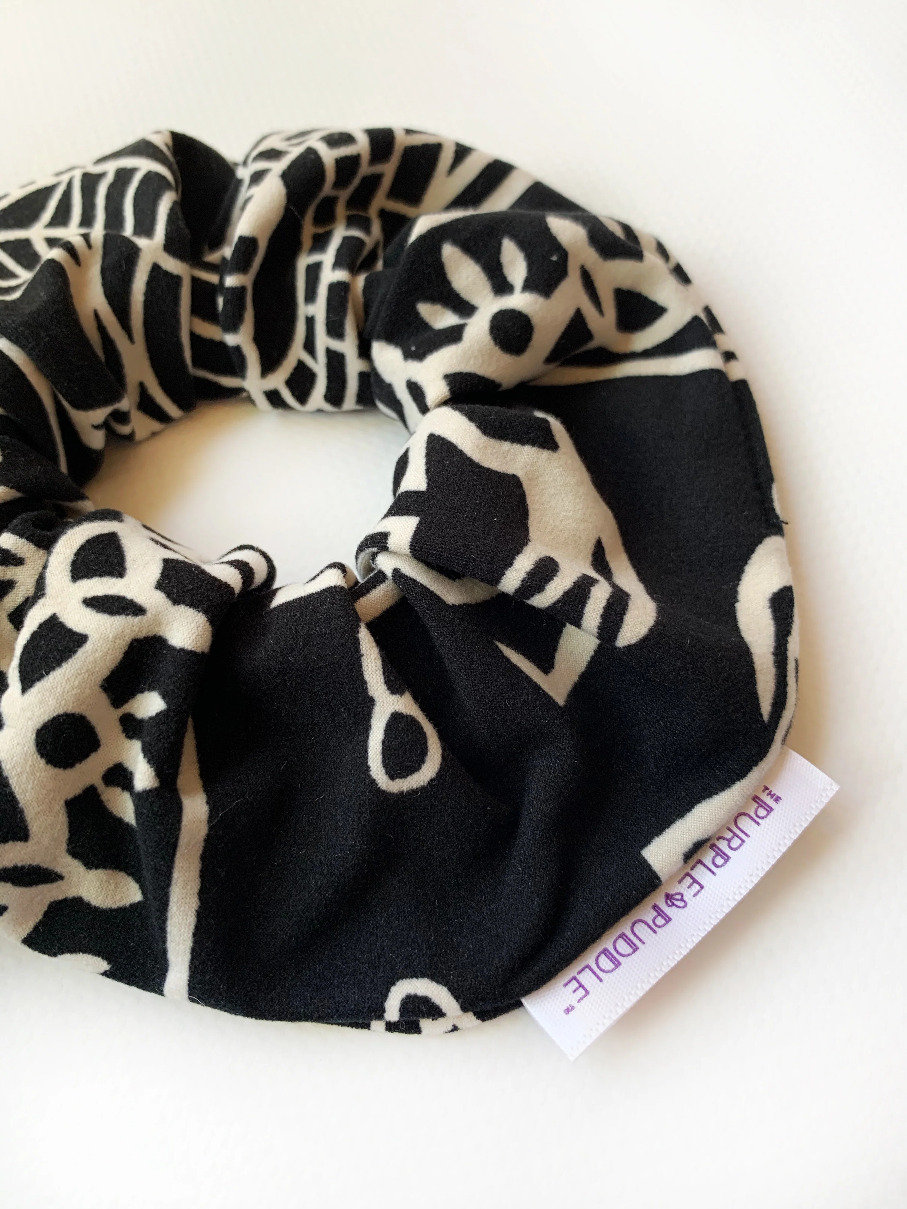 Black Hieroglyphics Scrunchie