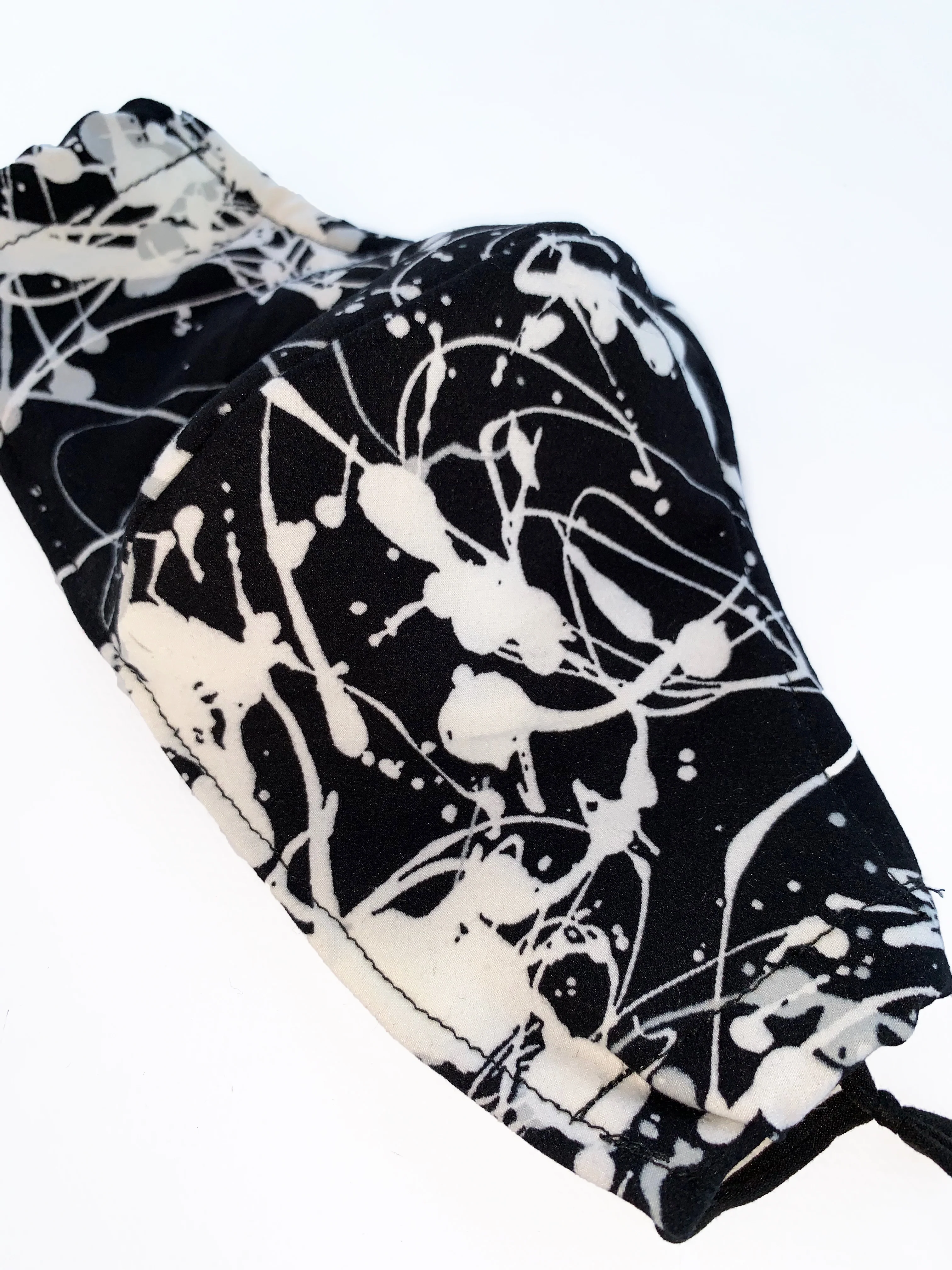 Black Splatter Face Mask
