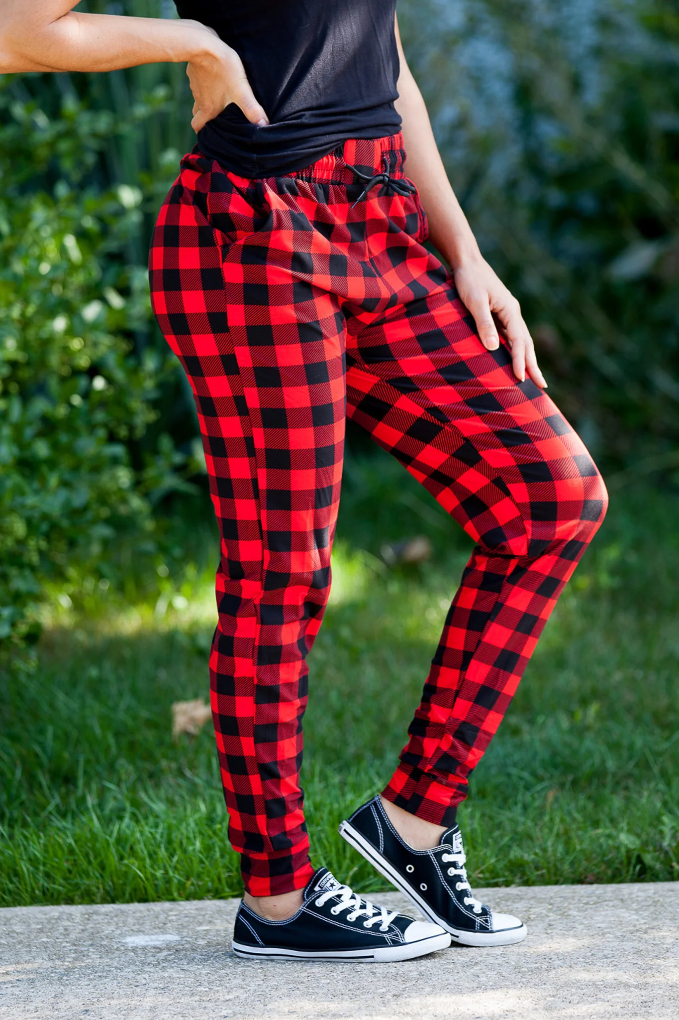 Buffalo Plaid Joggers - Image 3