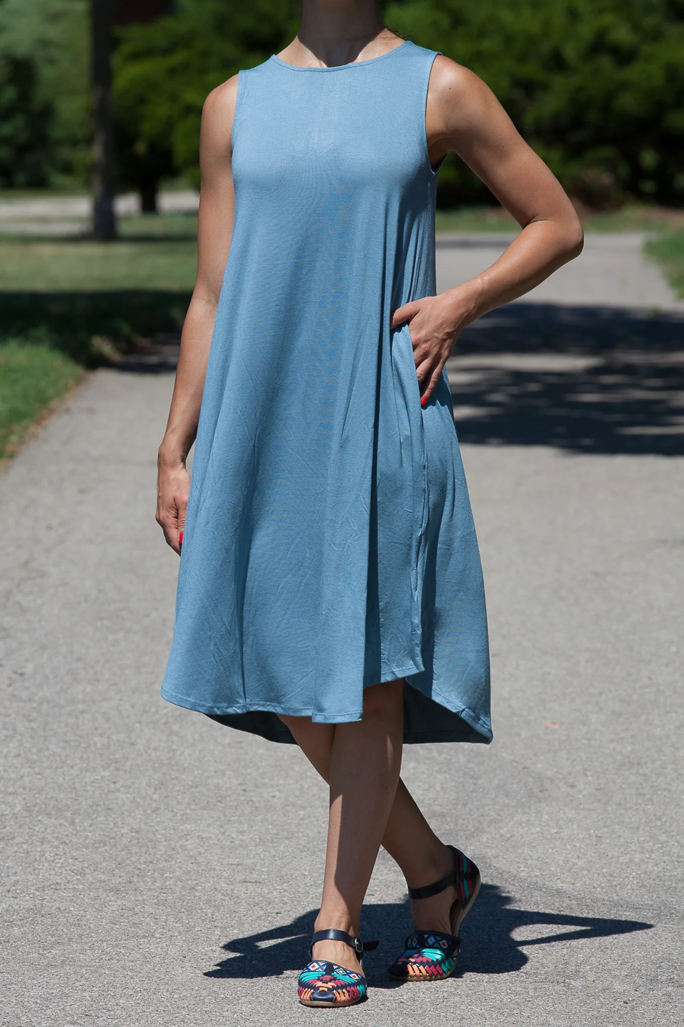 Knee Length Tank Dress (WITH POCKETS) - Image 18