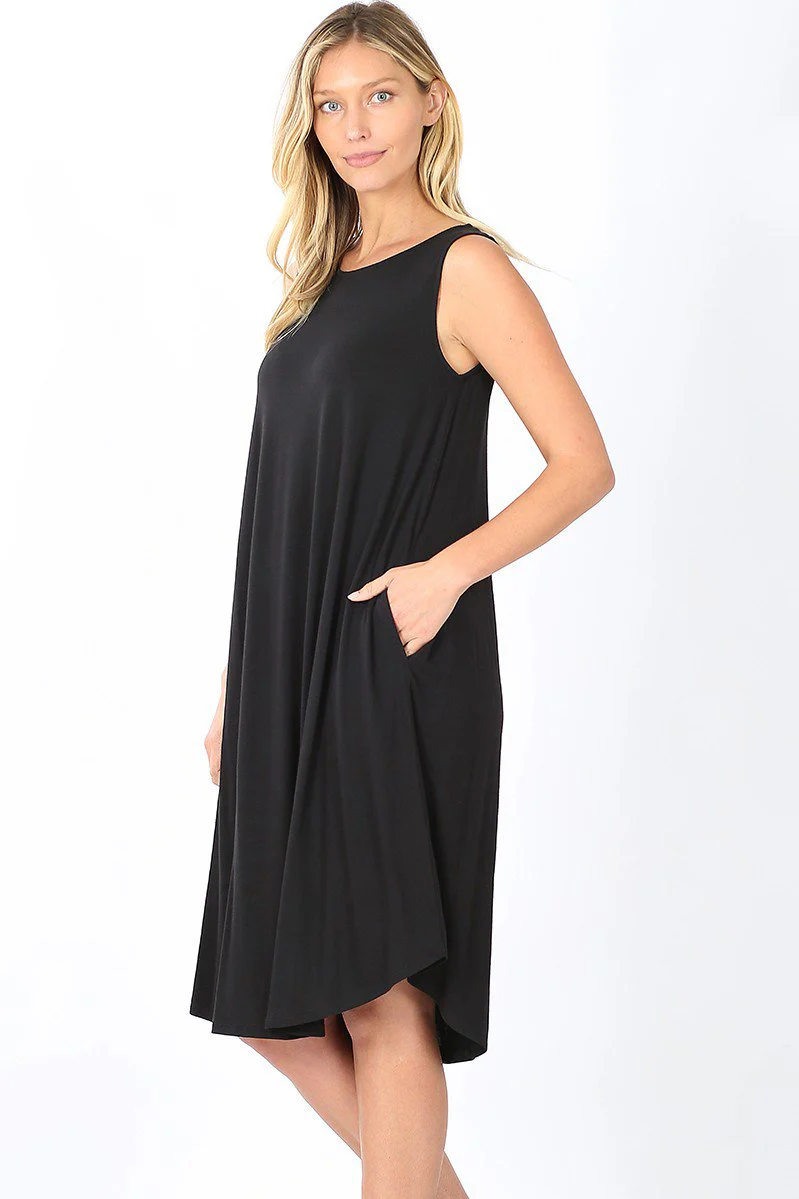 Knee Length Tank Dress (WITH POCKETS) - Image 23