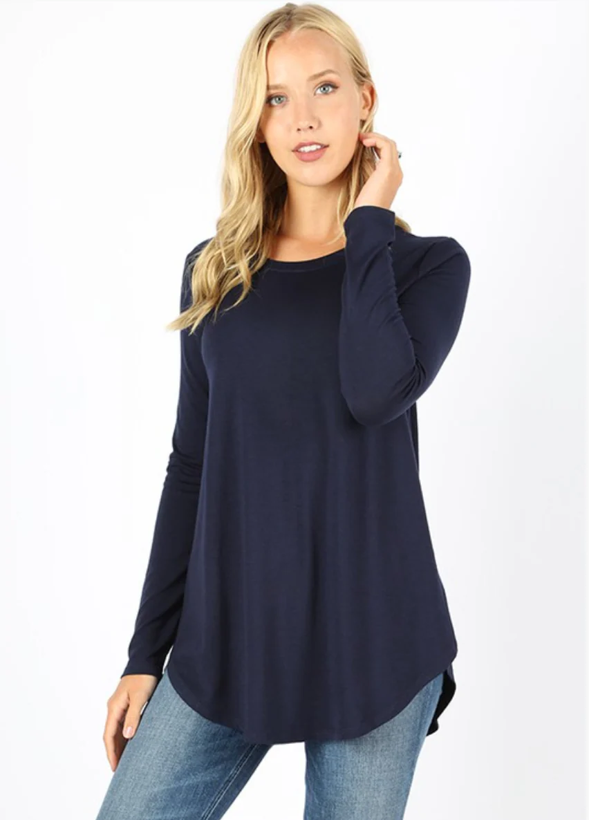 Long Sleeve Front Back Scoop - Image 14