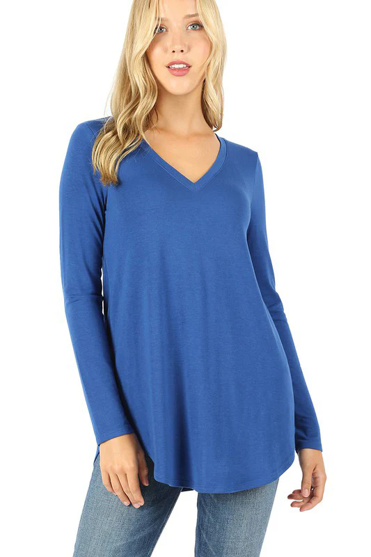Long Sleeve V-Neck Front Back Scoop - Image 14