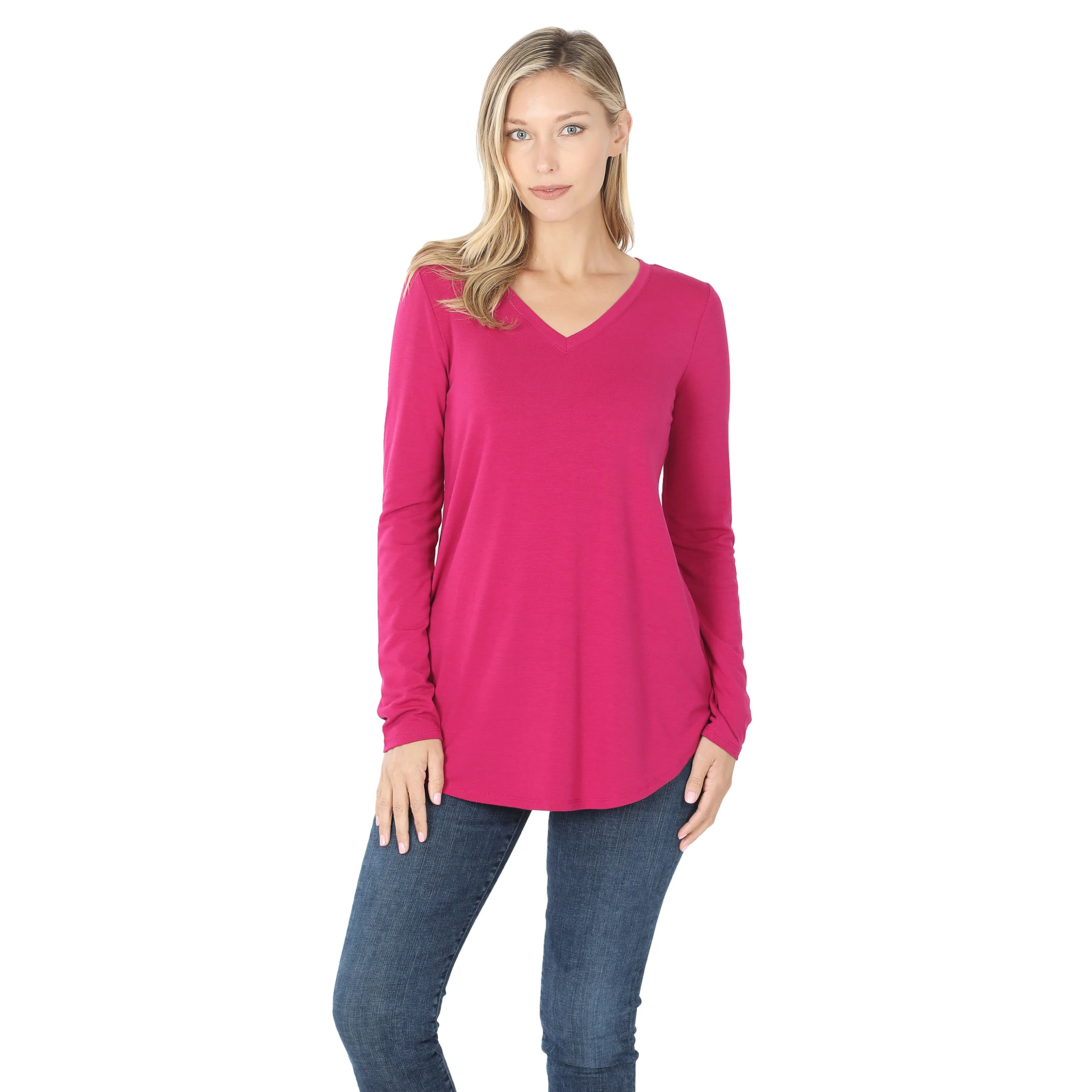 Long Sleeve V-Neck Front Back Scoop - Image 23