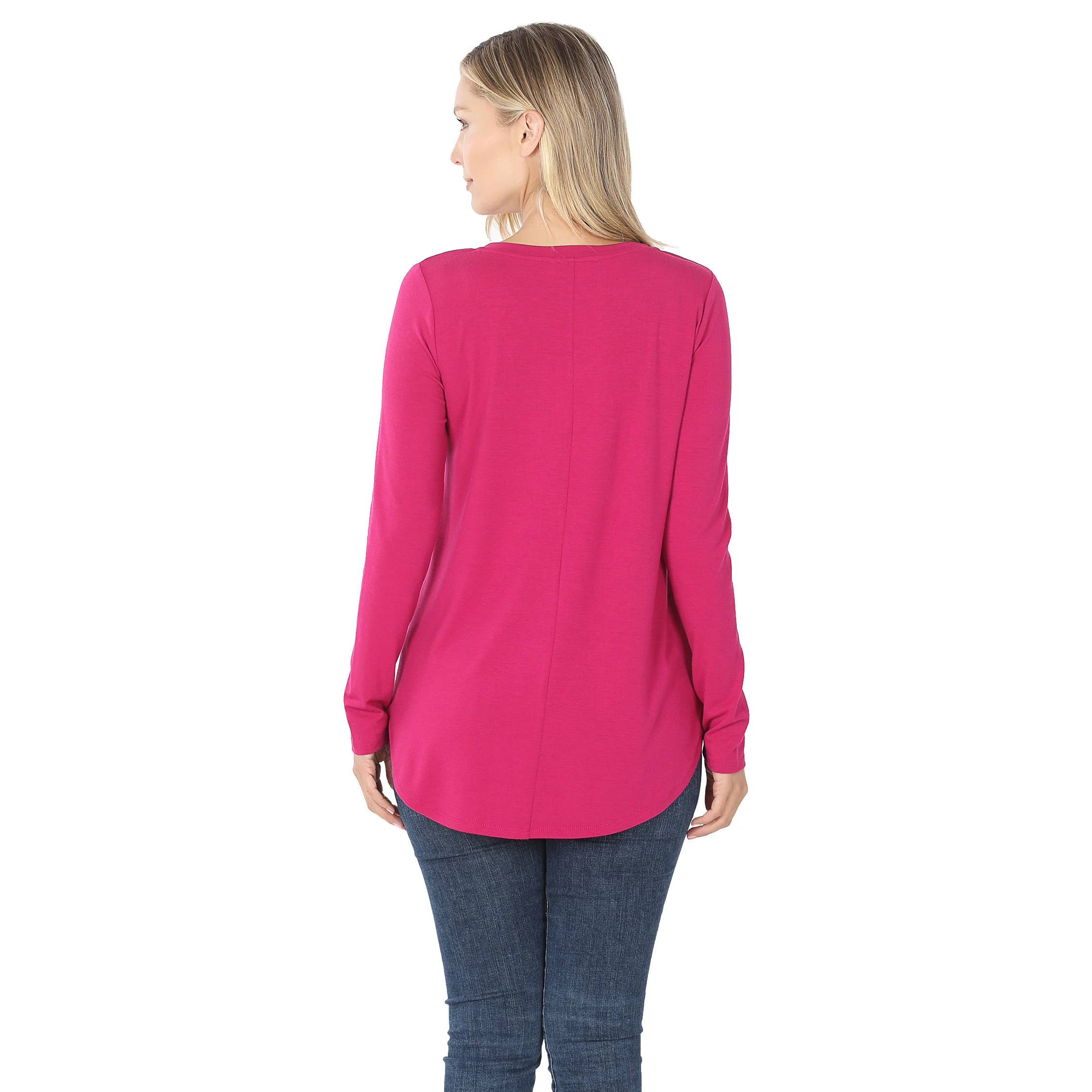 Long Sleeve V-Neck Front Back Scoop - Image 27