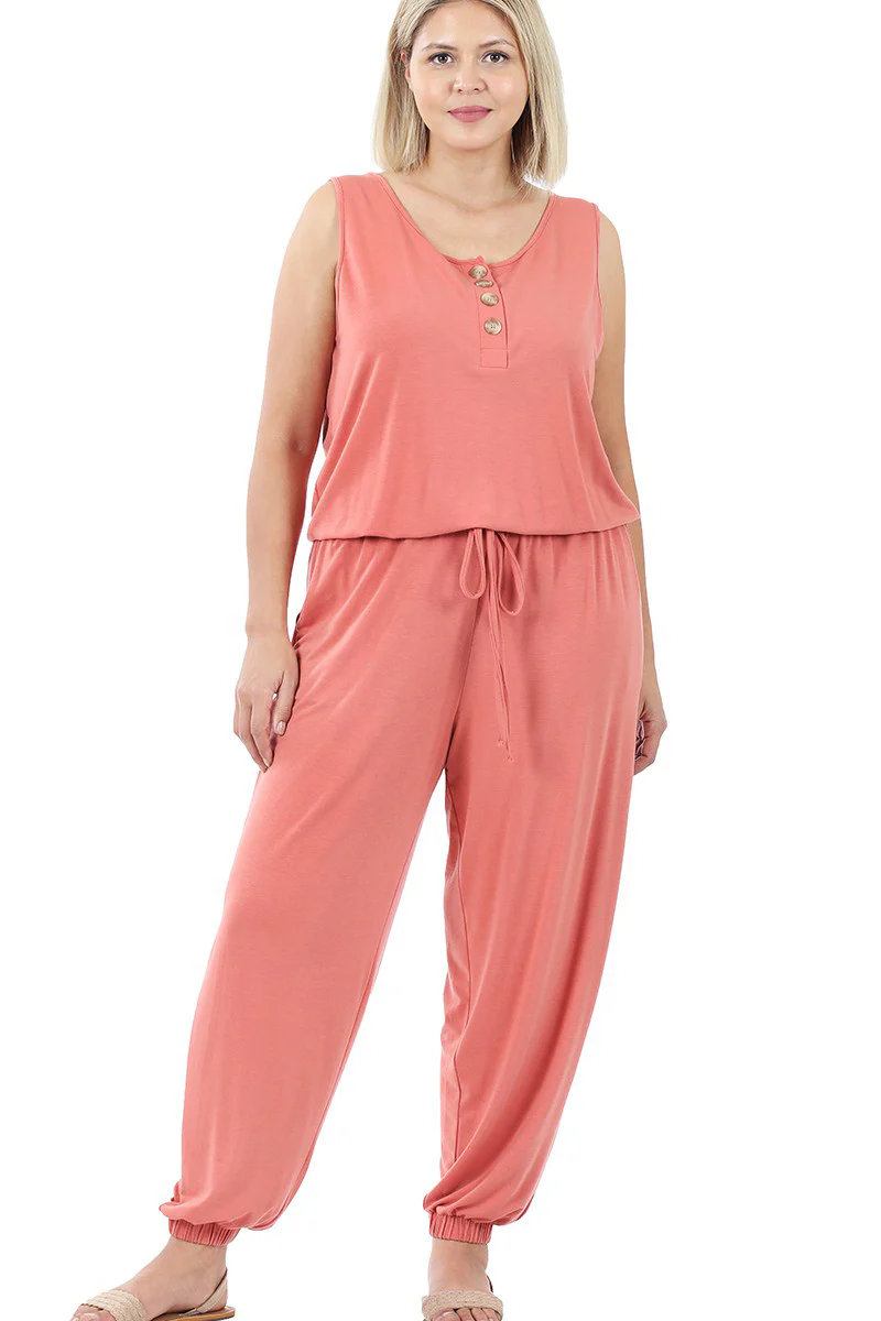 PLUS SIZE Jogger Jumpsuit (with pockets) - Image 3
