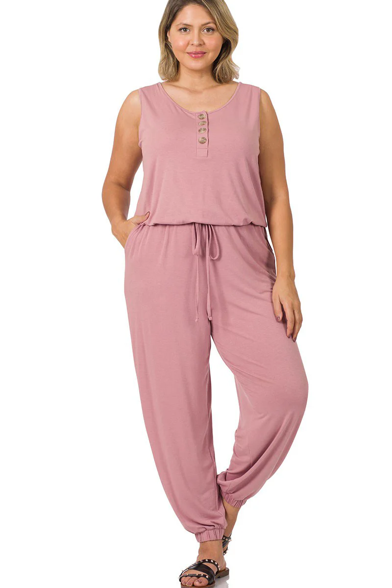 PLUS SIZE Jogger Jumpsuit (with pockets) - Image 7