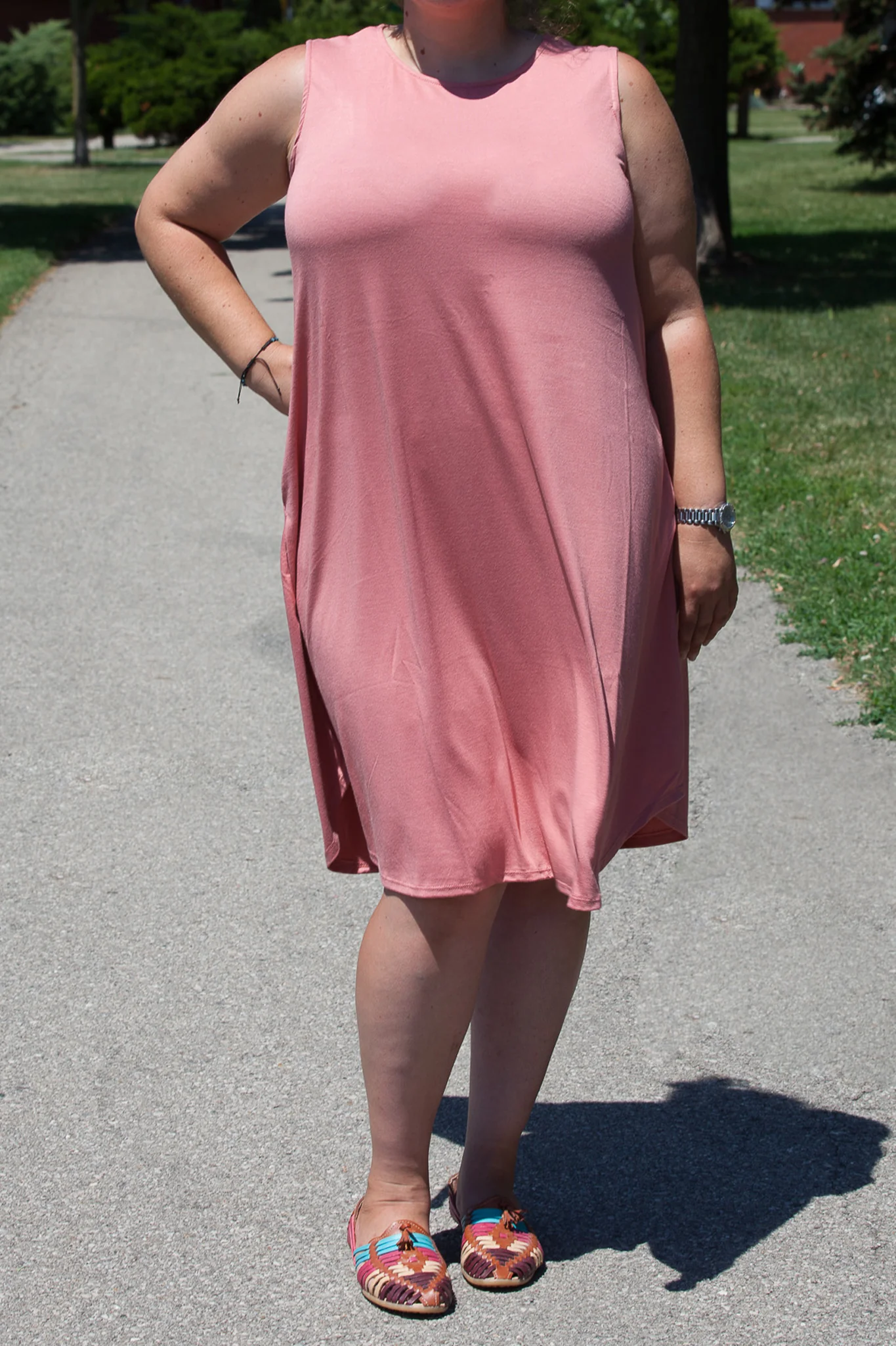 PLUS SIZE Knee Length Tank Dress (WITH POCKETS) - Image 13