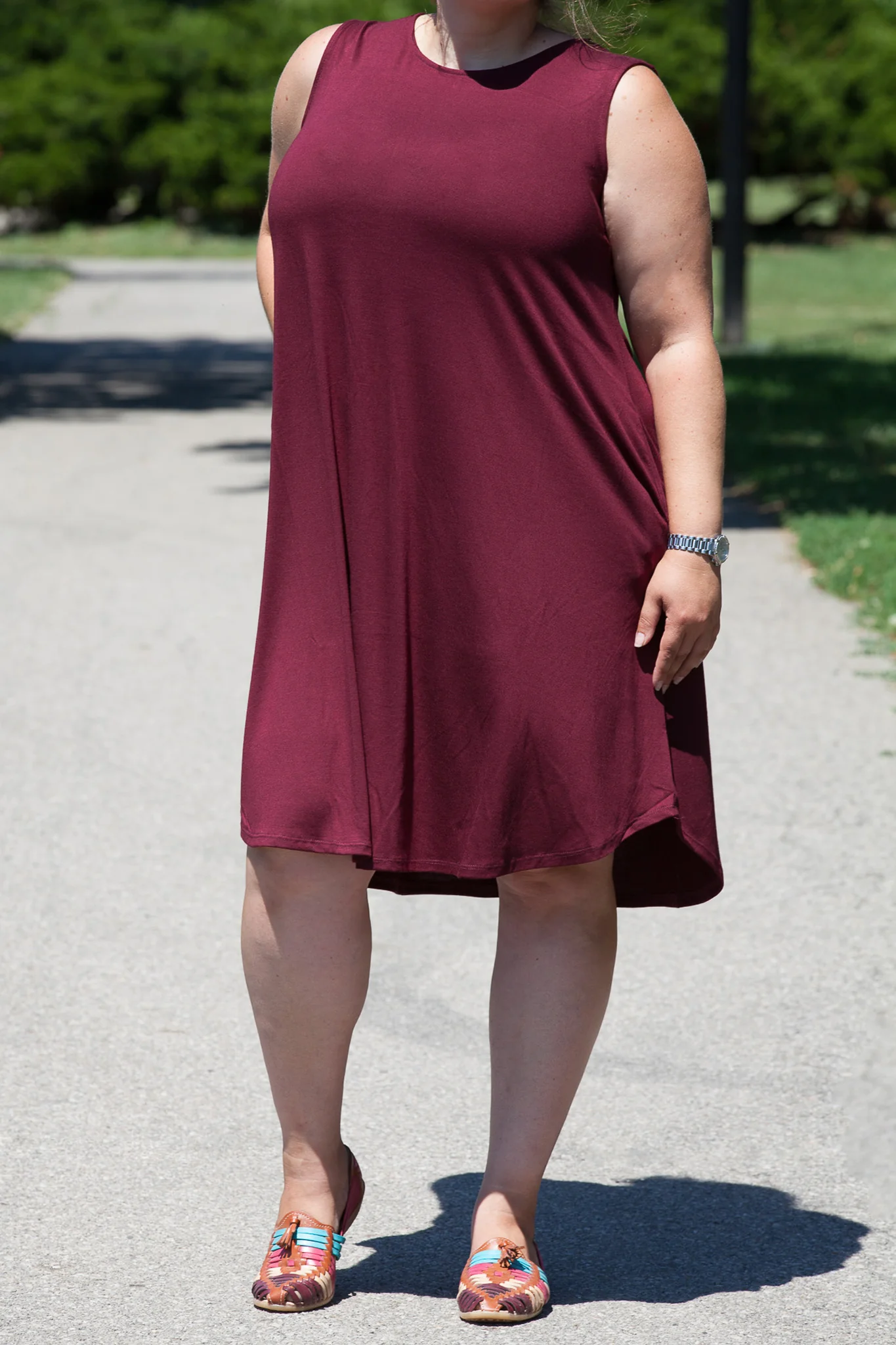 PLUS SIZE Knee Length Tank Dress (WITH POCKETS) - Image 21
