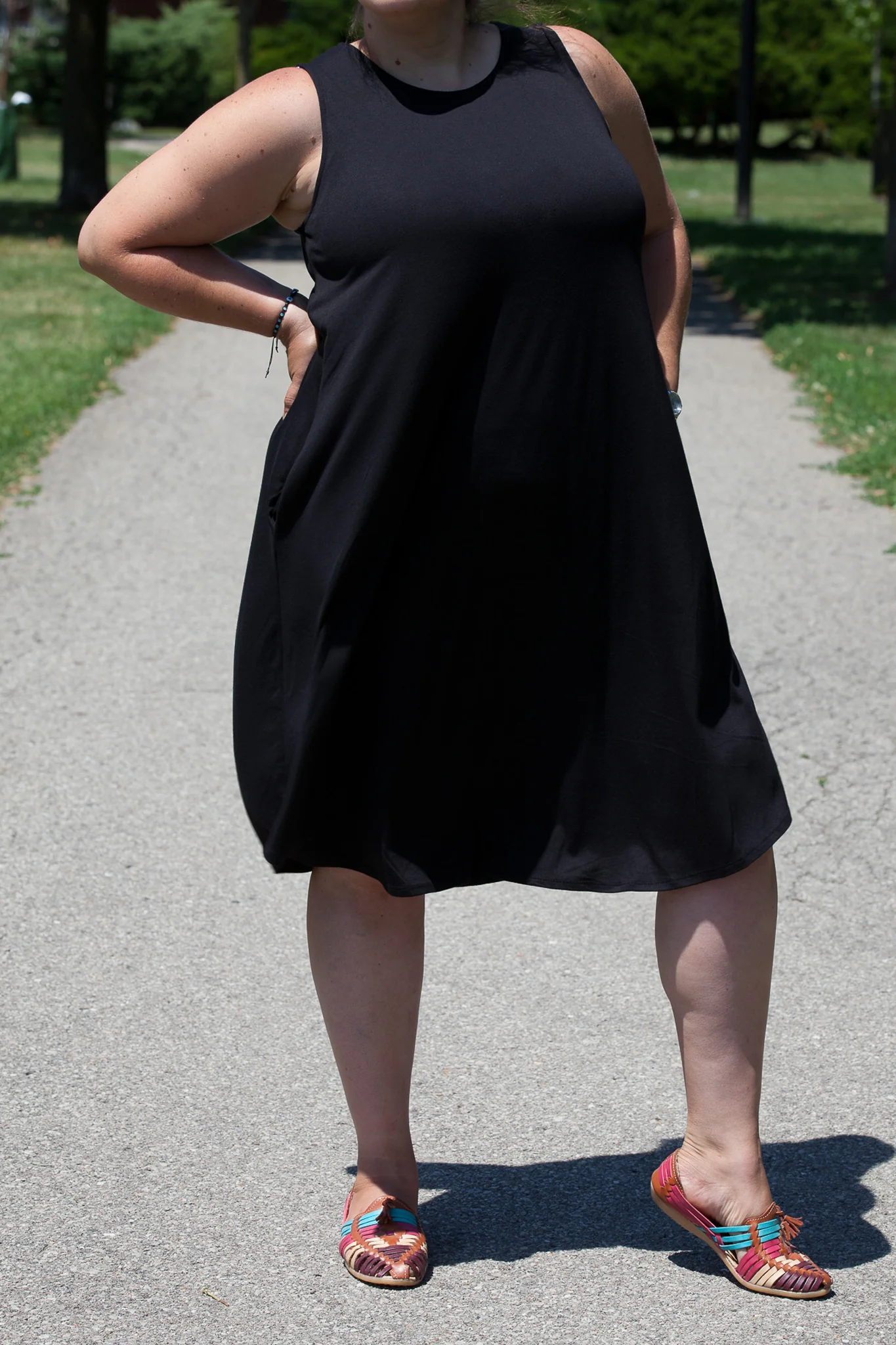 PLUS SIZE Knee Length Tank Dress (WITH POCKETS) - Image 24