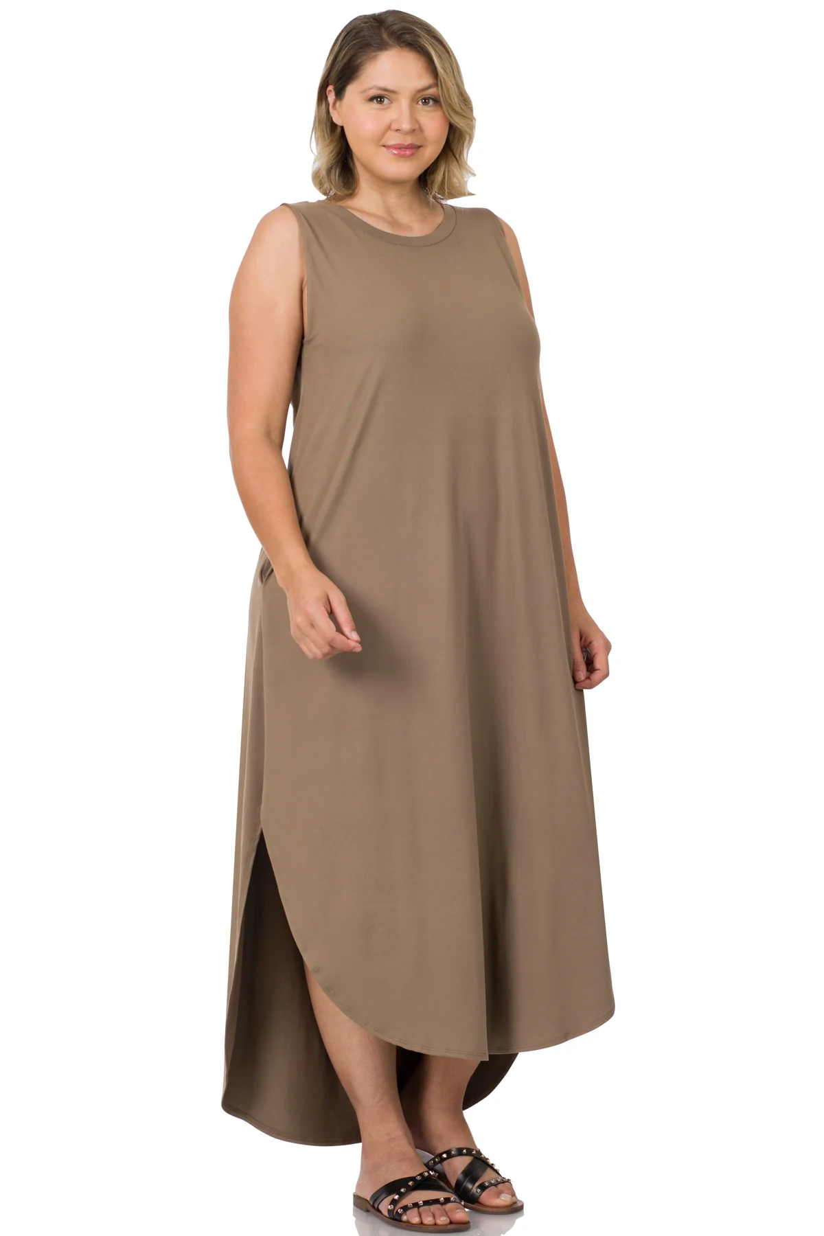 PLUS SIZE Products Side Slit Tank Dress (WITH POCKETS) // EXTRA SOFT - Image 5
