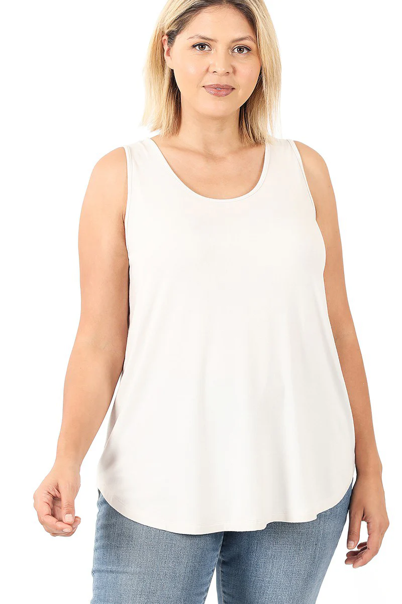 PLUS SIZE Round Hem Tank - Image 8
