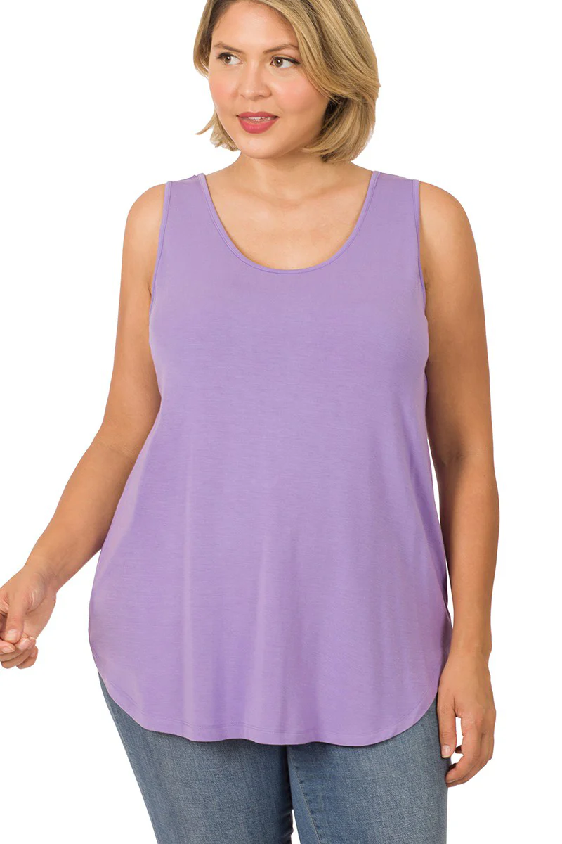 PLUS SIZE Round Hem Tank - Image 9