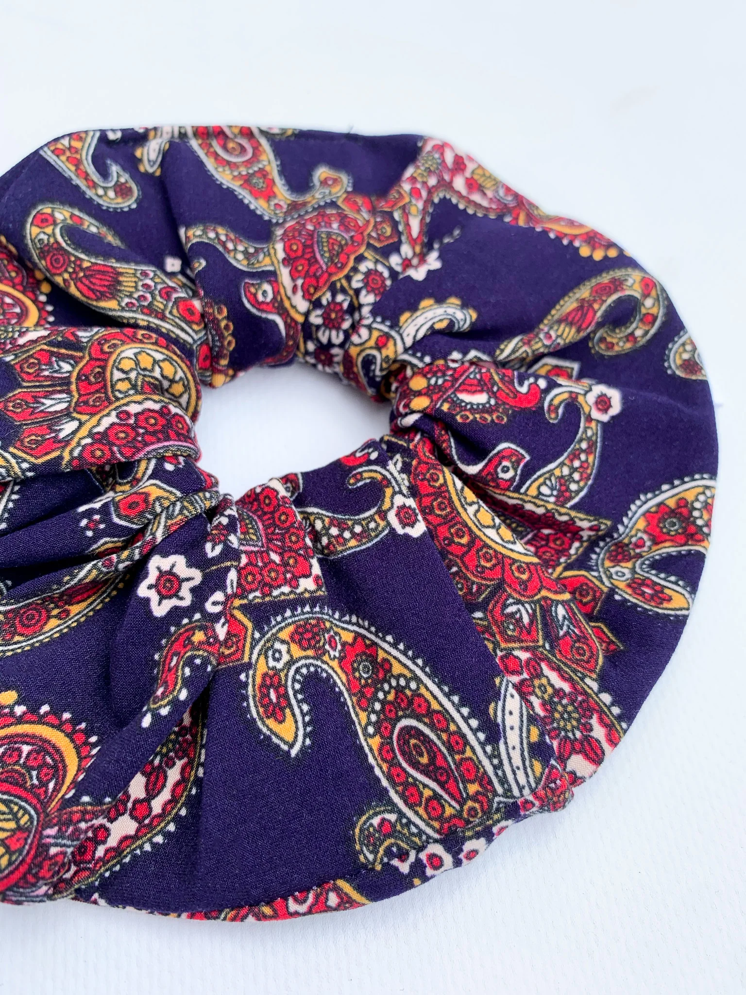 Purple Paisley Scrunchie