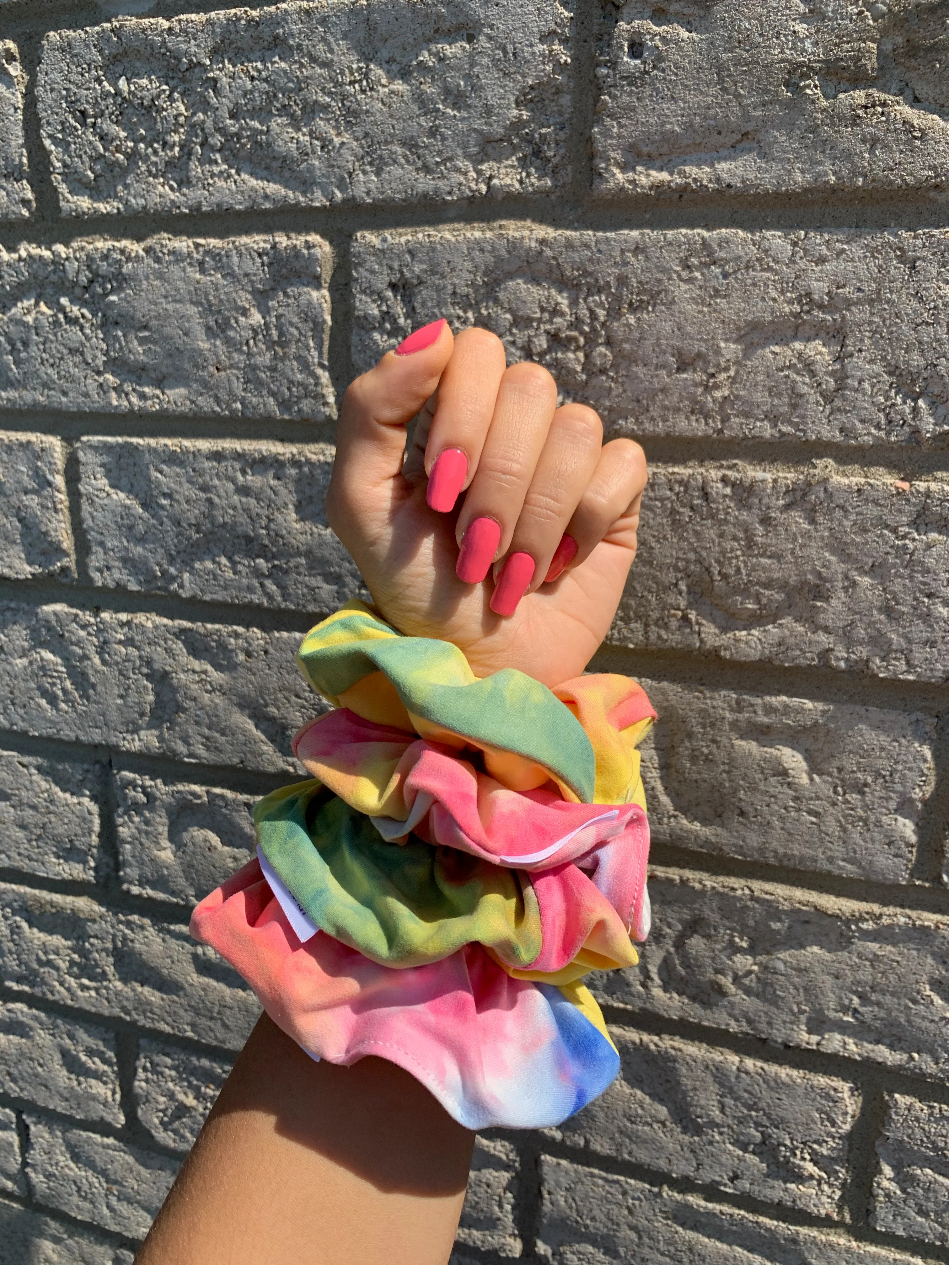 Rainbow Tie Dye Scrunchie