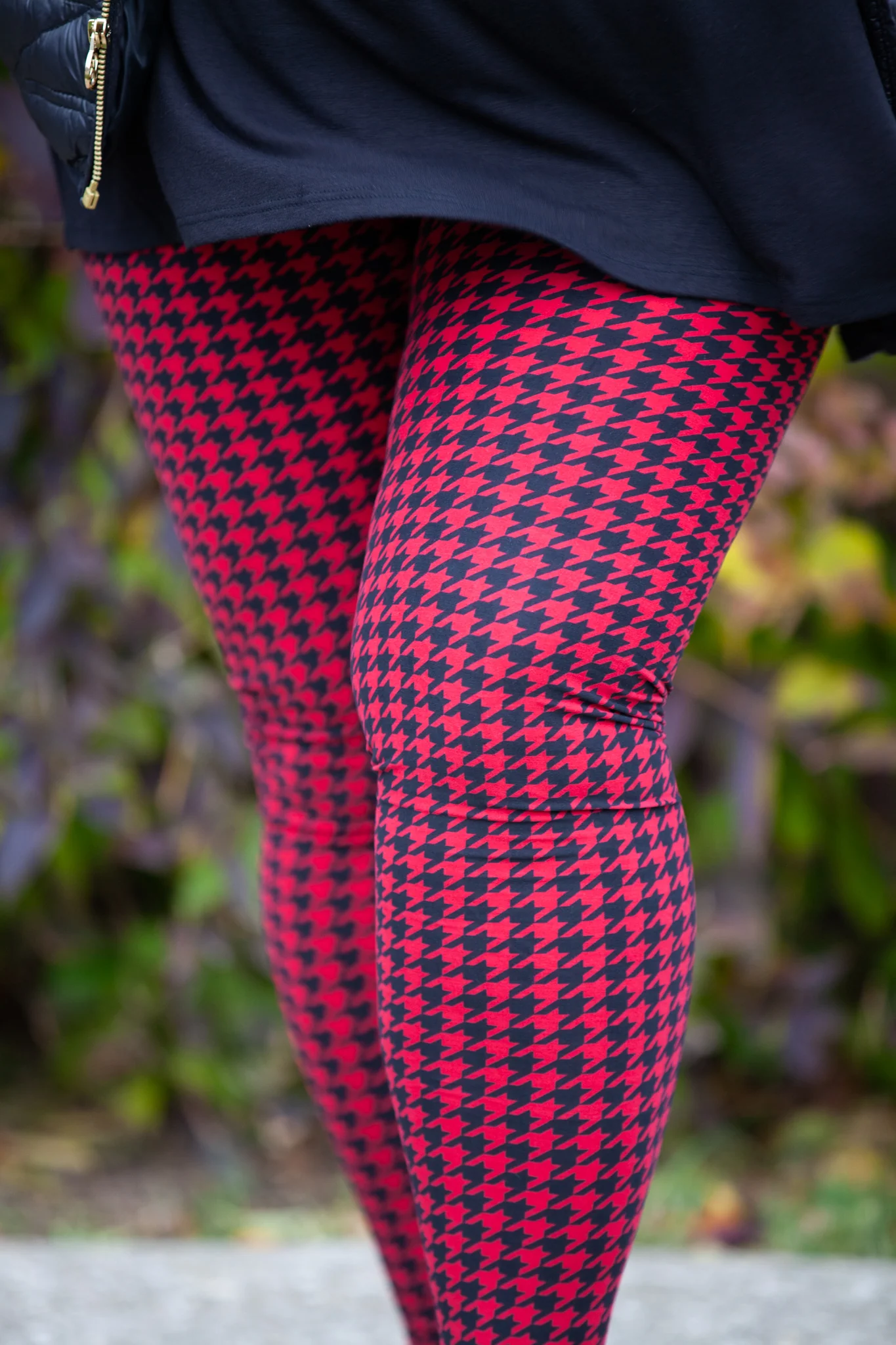 Ruby Houndstooth Plus (3X-5X)