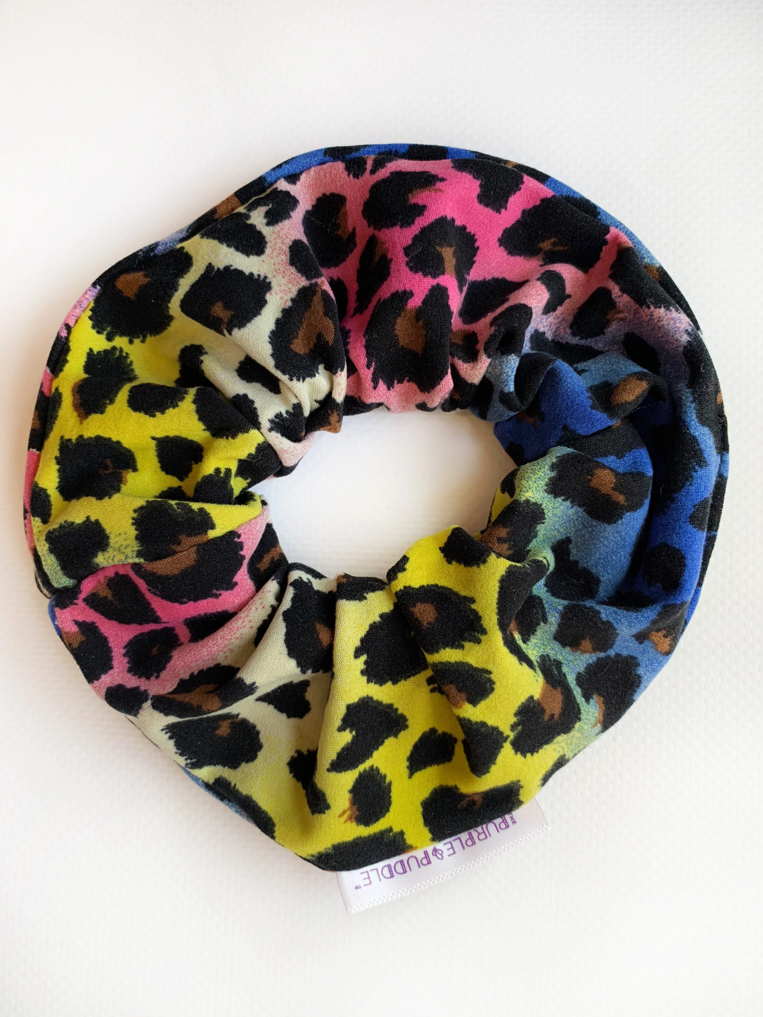 Rainbow Leopard Scrunchie - Image 2