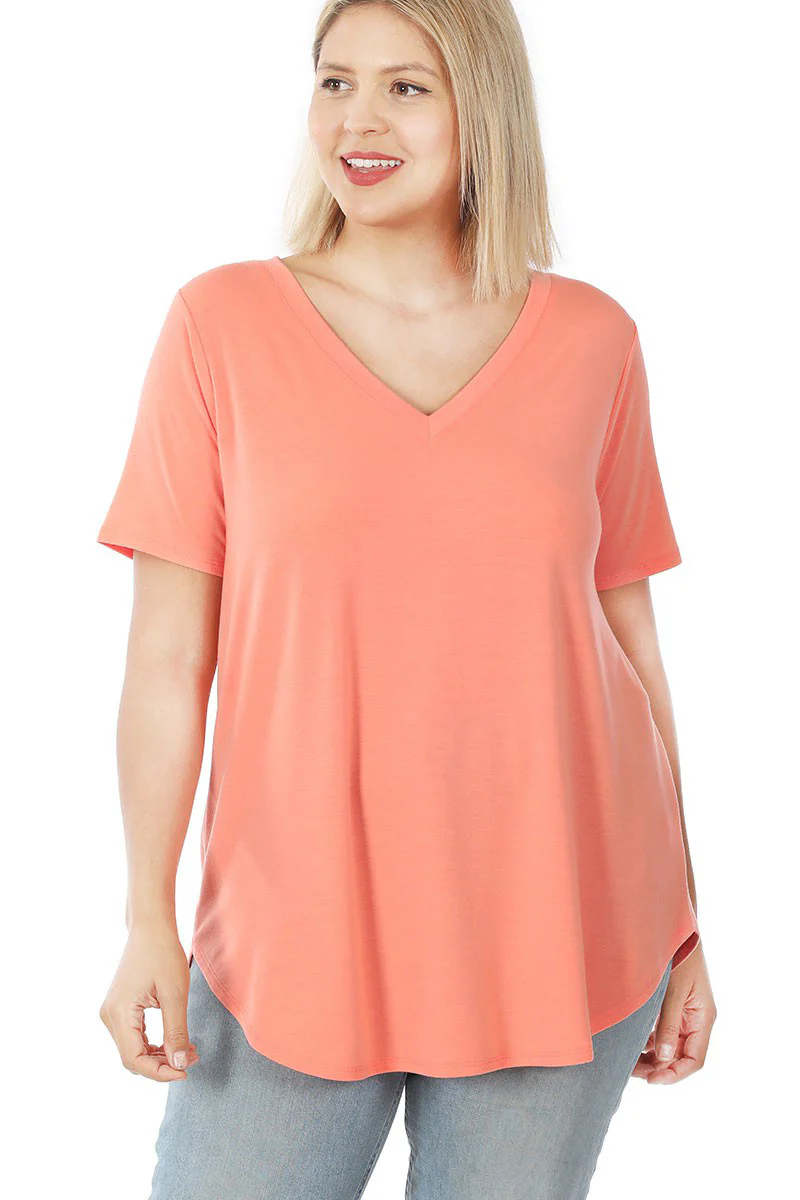 Short Sleeve V-Neck Front Back Scoop - Image 8