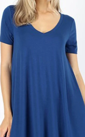 Short Sleeve V-Neck Top (WITH POCKETS) - Image 33