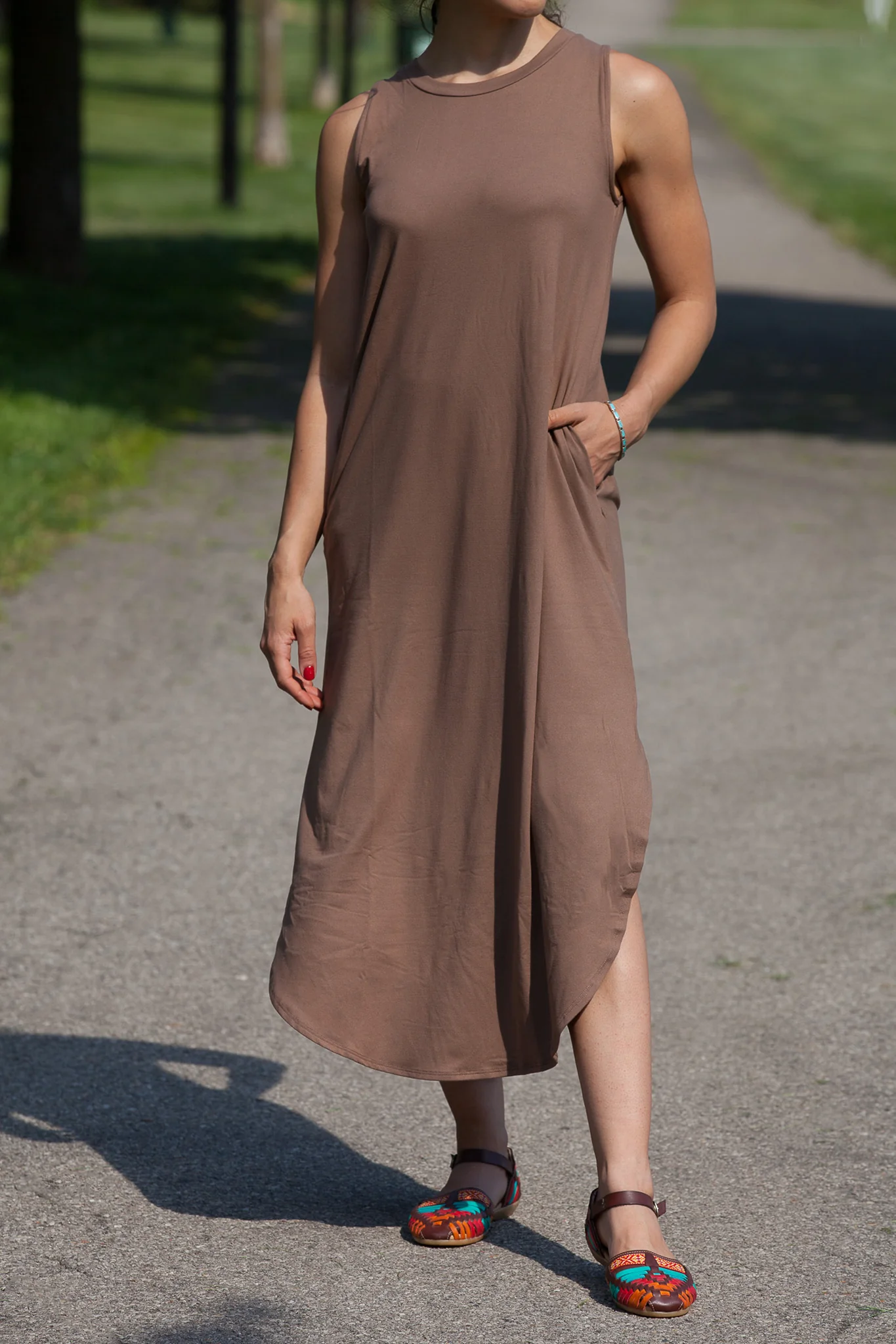 Side Slit Tank Dress (WITH POCKETS) // EXTRA SOFT - Image 16