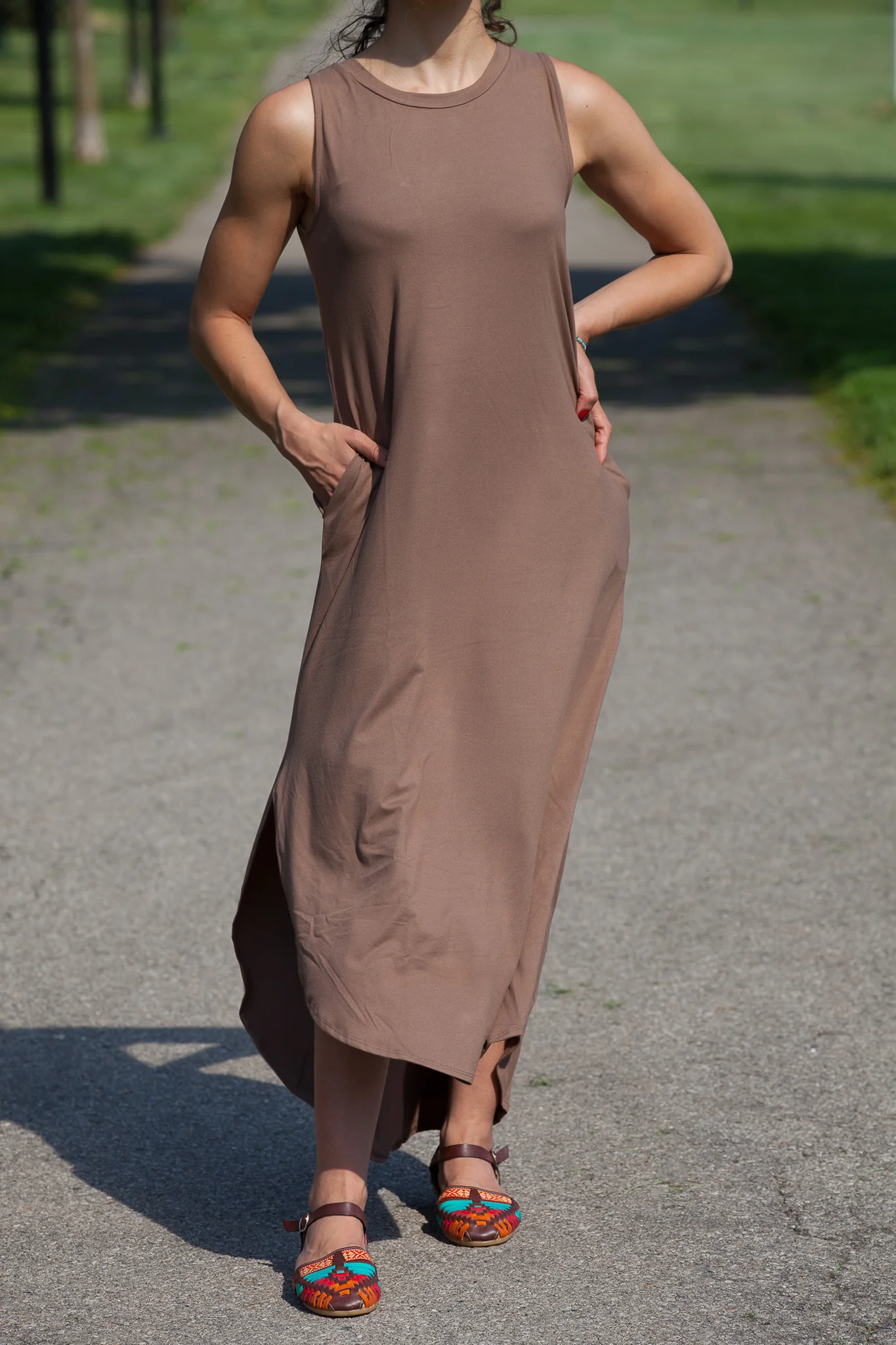 Side Slit Tank Dress (WITH POCKETS) // EXTRA SOFT - Image 9