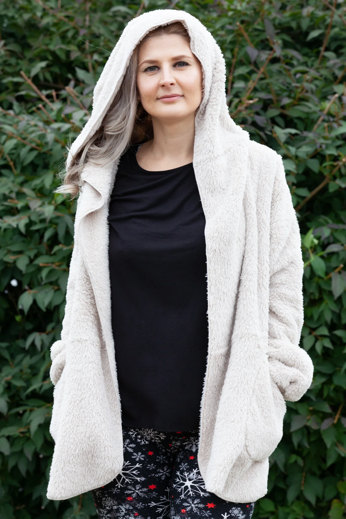 Ultra Soft Faux Fur Hooded Sweater (With Pockets) - Image 4