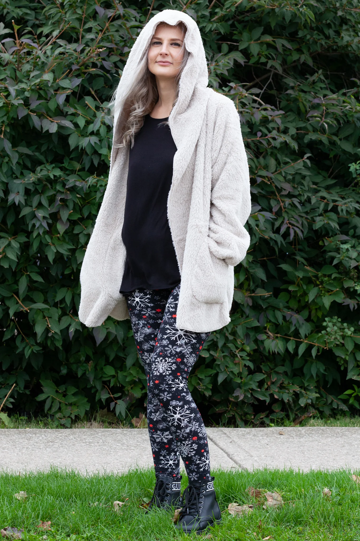Ultra Soft Faux Fur Hooded Sweater (With Pockets) - Image 5